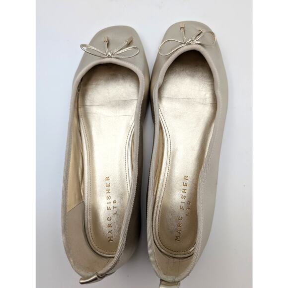 Marc Fisher Ubet Slip On Ballet Flats Women's Metallic Gold Size US11M EU42 - Picture 10 of 10